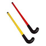 Sport-Thieme Hockeyschläger School | 89 cm | 400 g | rot, gelb | Ideal für den Schulsport | elastisch und bruchsicher | weicher Fuß | hinterlässt keinerlei Streifen | stabil