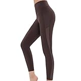 YJNH Damen High Waist Elastizität Yogahose Bauchkontrolle Einfarbig Sportleggings Atmungsaktiv Schnelltrocknend Sport Jogging Workout Ausbildung Fitnesshose Hip Lift Yogahose XL