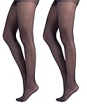 | 2 X TRANSPARENTE FEINSTRUMPFHOSE | 40 DEN | BEIGE, SCHWARZ, GRAU | S, M, L, XL, XXL | ITALIAN HOSIERY | (S, Blau)