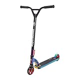 HyperMotion Stunt Scooter für Kinder über 8 Jahre, Trick Roller für Jungs und Mädchen, Kinderroller, Kickboard, Tretroller Kinder Erwachsene, Freestyle Roller Rotierende 360 Grad, Regenbogen