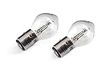 2x Bollard Glühlampe, BA20D, 12V, 25/25W mit E-Zeichen für Motorrad Roller Moped Mofa