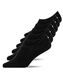 Snocks Sneaker Socken Damen & Herren (6x Paar) Füßlinge (6x Schwarz, 43-46)