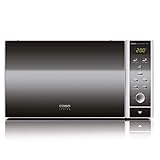 CASO | MCG30 Ceramic Chef 3in1 Mikrowelle mit Grill + Heißluft 2100W |30L, Keramikboden, Grill-Rost für 2 Ebenen, Backofen-Funktion bis 200°C, Edelstahl