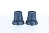 2er Set activera® Gehhilfenfuß mit großer Auflagefläche, ideal für Unterarmgehstützen Gehstöcke Gehhilfen passend für Rohre mit D= 18,5 mm - 20,5 mm
