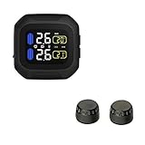 Funihut CAREUD TPMS Reifendruck-Kontrollsystem Motor Auto Reifen Alarm Wireless Wasserdicht Mit 2 Sensoren Für Zweirad Motorrad