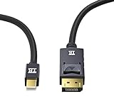 TechRise Mini DisplayPort auf DisplayPort Kabel 2m Vergoldet Mini DP auf DP Kabel Konverter Adapter V1.2 2K / 4K Resolution Unterstützte