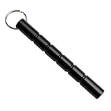 DEPICE Kubotan schwarz Aluminium Schlüsselanhänger