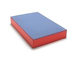 traturio Hüpfmatratze in tollen Farben für alle kleinen Hüpfer 107x70x17 cm (Jeansblau/rot, 107)