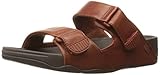 FitFlop Gogh Moc Slide Herren Flip Flop verstellbar, Braun (dunkelbraun), 45 EU