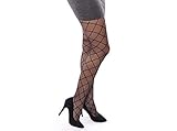 Adrian Gemusterte Strumpfhose mit Mesh-Effekt 20 den. – Schwarz – Gr. 2