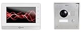 GOLIATH IP Video Türsprechanlage, Aufputz Türstation, Edelstahl, HD Kamera, App mit Türöffner Funktion, 1.3 Megapixel, Video-Speicher, 1 Familienhaus Set, AV-VTC05