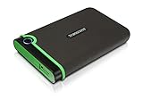 Transcend TS2TSJ25M3 StoreJet M3 externe Anti-Shock Festplatte 2TB (6,4cm (2,5 Zoll), 5400rpm, 8MB Cache, USB 3.0), 2 TB, grau/grün