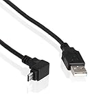 Wicked Chili 1,8m USB auf microUSB Kabel 90° abgewinkelt kompatibel mit Tomtom, Becker, Falk - Ladekabel/Datenkabel für Navigationsgerät mit Miro USB Anschluss