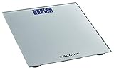 Grundig digitale Personenwaage 180 kg - hochpräzise Waage mit 50 gramm Teilung I Perfekt großes Display mit Raumtemperaturanzeige I Waage Personen, Personenwaage digital, Wage Mensch (Silber)