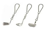 WB Golf Schlüsselanhänger Hochwertige Geschenkidee Putter Driver Eisen 3er Set