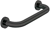 Gedotec Badewannengriff zum Schrauben Haltegriff Bad Griffstange Dusche - ERGO | Messing schwarz matt | Länge: 300 mm | Tragkraft bis 150 kg | 1 Stück - Design Stangengriff inkl. Befestigungsmaterial