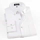Hemd 100% Baumwolle Hochwertige Bügelfreie Herren-Oxford-Hemden Im Klassischen Stil Einfarbige Freizeithemden Für Männer Männliches Formelles Business-Hemd Asiansize3Xl Tony01150