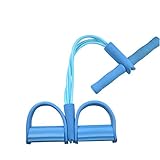 SCFANG Multifunktionale Bauchtrainer Latex Schlauch einstellbar Fußpedal Zugseil 4 Aktien Knirscht Fitness Seil,Body Sculpture Bauchtrainer Tummy Trainer,Sit-ups Gerät mit elastischer