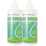 LensDealer Kochsalzlösung Doppelpack 2x 360 ml Pflegemittel für weiche Kontaktlinsen Kontaktlinsenflüssigkeit (2)…
