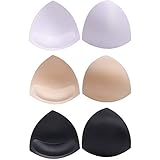 INTVN BH Pads Bikinis Pad Bra Einlagen Push- up Pad, 3 Farben, Dreieckige Form, 3 Paare