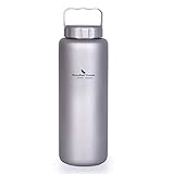 Boundless Voyage Outdoor 1050ml Titan Wasserflasche Mit Griff Tee Kaffee Weinkantine Weithals Drink für Camping Wandern Radfahren