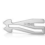 FABACH Trolley Master Einkaufswagenlöser für ALLE Einkaufswagen - Öffnet Frontlader- und Seitenschubfachsysteme - Abziehbarer Einkaufswagenchip Einkaufs-Chip Schlüsselanhänger aus Metall