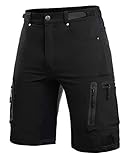 Cycorld MTB Hose Herren Radhose, Mountainbike Hose Fahrradhose Herren Kurz, Schnelltrocknende MTB Shorts Radlerhose Herren Atmungsaktiv Outdoor Bike Shorts (Schwarz, L)