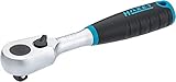 Hazet HiPer Feinzahn-Umschaltknarre (1/4“ Vierkant, extrem belastbar: 120 Nm, feinverzahnt: 90 Zähne, 4° Betätigungswinkel) 863HP