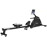 HAMMER Rudergerät Cobra XTR Plus II für zu Hause – Rudermaschine mit innovativem Trainingscomputer, Smartphone-/Tablethalterung, bis 130 kg Nutzergewicht, 232 x 55 x 75 cm, Schwarz, 4532