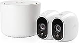 Arlo HD WLAN Überwachungskamera, 2er Set, kabellos, Innen / Aussen, Bewegungsmelder, Nachtsicht, Smart Home, CCTV, wetterfest, (VMS3230) - Weiß