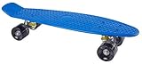 For Sport Mini-Skateboard (Blau) Skateboard 55 cm Mini Cruiser ABEC 7 Kugellager Retro Stil Rollen Komplett fertig montiert