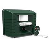 ASPECTEK Yard Sentinel RC Ultraschall-Tierschädlingsbekämpfer mit Bewegungsmelder , 4-Tasten-Fernbedienung , Strobe & Sonic Predator Sound ( EU-Stecker )