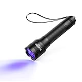 Anker Bolder UV wiederaufladbare Taschenlampe mit 380nm ultraviolett Schwarzlicht Erkennung, für Hundeurin, Flecken, fluoreszierende Substanzen, LED-Taschenlampe, IPX5 Wasserschutz, mit 18650 Batterie