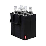 achilles Bottle-Bag 6er, Flaschentasche für 6 x 1,5L Flaschen, Flaschenträger in schwarz, 25 cm x 17 cm x 27 cm