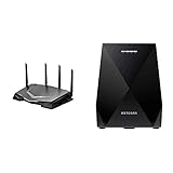 Netgear Nighthawk XR500 WLAN Pro Gaming Router (AC2600 Geschwindigkeit mit Quad Stream) & WLAN Mesh Repeater EX7700 WLAN Verstärker, AC2200 Tri Band WiFi, Abdeckung 4 bis 5 Räume und 40 Geräte