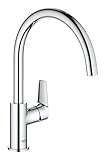 GROHE BauEdge | Küchenarmatur-Einhand-Spültischbatterie, mit rundem Hebel | chrom | 31367001