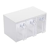 Westmark Schüttengehäuse, Mit drei Schütten, Fassungsvermögen: je 1 l, Kunststoff, Roma, Transparent/Weiß, 73052260