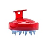 Kapian Kopfmassage Spinne mit 12 Fingern Kopfspinne für perfekte Entspannung hochwertig verarbeitet Holzgriff Kopfmassagegerät Relax Kopfgreif Massagespinne Verbessertem Konzept Kopfkrauler (rot)