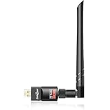 Dootoper WiFi Adapter, WLAN Stick, 1300Mbit/s mit 5dBi Antenna, Dualband (5G/866Mbps + 2.4G/400Mbps) WLAN Stick, USB WiFi Stick Dongle 802.11 ac/n/g/b/a