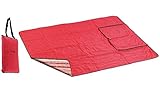 PEARL Picnic Decke: 3in1-Picknickdecke mit Sitzkissen und Zudecke, waschbar, 180 x 150 cm (Picknickdecke mit Kissen)
