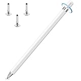 Mixoo Eingabestift, Drehbarer Stylus Pen Disc Touchstift, Touch Pen kompatibel mit Allen Touchscreen Tablets iPad iPhone Android Huawei Samsung Microsoft Tablet(Weiß)