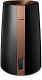 Philips Luftbefeuchter 3000 Serie HU3918/10 (bis zu 45m², hygienische NanoCloud-Technologie, leiser Nachtmodus, Automodus, 3 Liter Wasserbehälter) schwarz