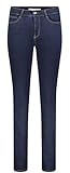 MAC JEANS Damen Angela_0380L Straight Jeans, Blau (Dark D801), W44/34L