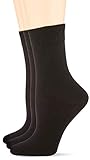 Nur Die Damen Passt Perfekt 3er Strick Socken, Blickdicht, Schwarz (schwarz 940), 39-42