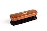 biped Polierbürste für Schuhe - Glanzbürste mit Rosshaar - Holz Schuhbürste Classic Edition z2468(dunkles Rosshaar)
