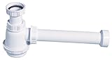 Wirquin 31780103 Siphon, verstellbar mit kurzer Glocke und Wandanschluss