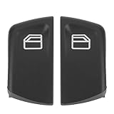 KIMISS 2pcs Links Rechts Auto Fensterschalter Knopfabdeckungen Kappen für Vito Viano W639 Sprinter II 906 2003-2013 (Schwarz)