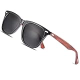 Carfia Runde Polarisierte Sonnenbrille für Damen und Herren, 100% UV Schutz Brille mit Acetat Rahmen