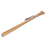 HOFMEISTER® Schuhlöffel mit Kratzhand aus Holz, erspart lästiges Bücken, Stiefel schnell An- & Ausziehen, Stabiler Schuhanzieher & Rückenkratzer, auch für Senioren & Schwangere