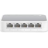 TP-Link TL-SF1005D 5-Port Fast Ethernet-/Netzwerk-/Lan Switch (10/100Mbit/s, automatische Geschwindigkeits- und Duplexanpassung, Plug-und-Play, Auto-MDI/MDIX, lüfterlos) weiß